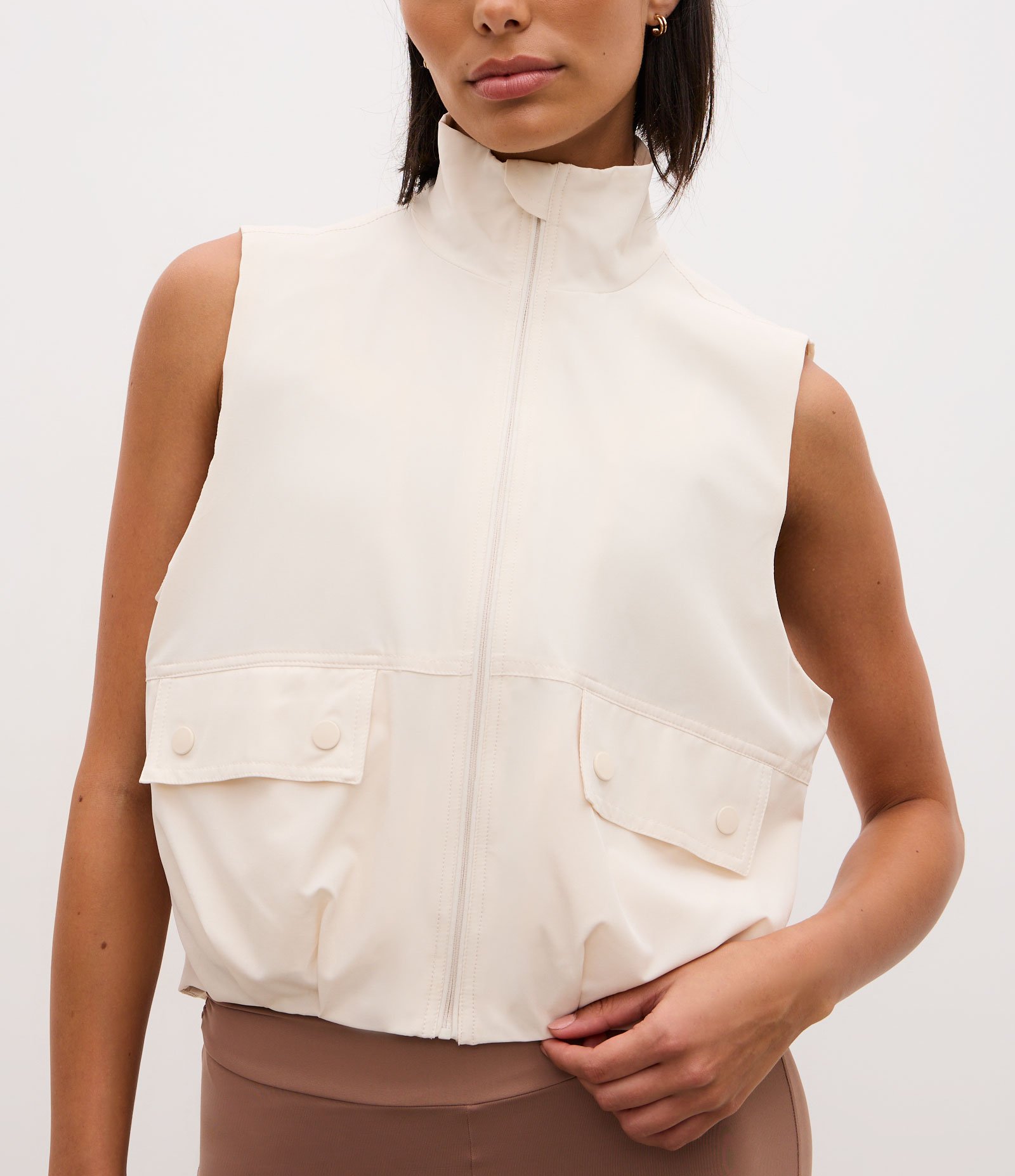 Colete Tecnológico Dry Oversized em Tecido Plano Off White 5