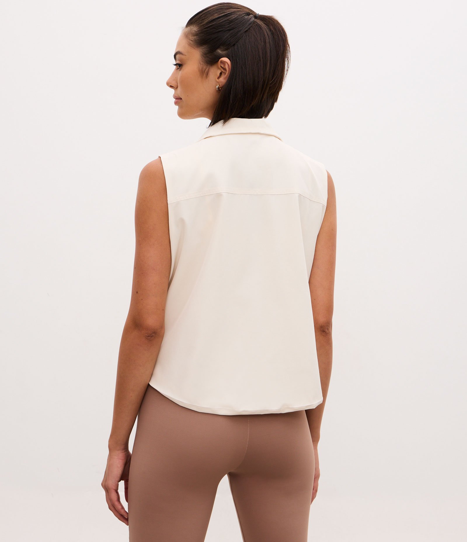 Colete Tecnológico Dry Oversized em Tecido Plano Off White 6