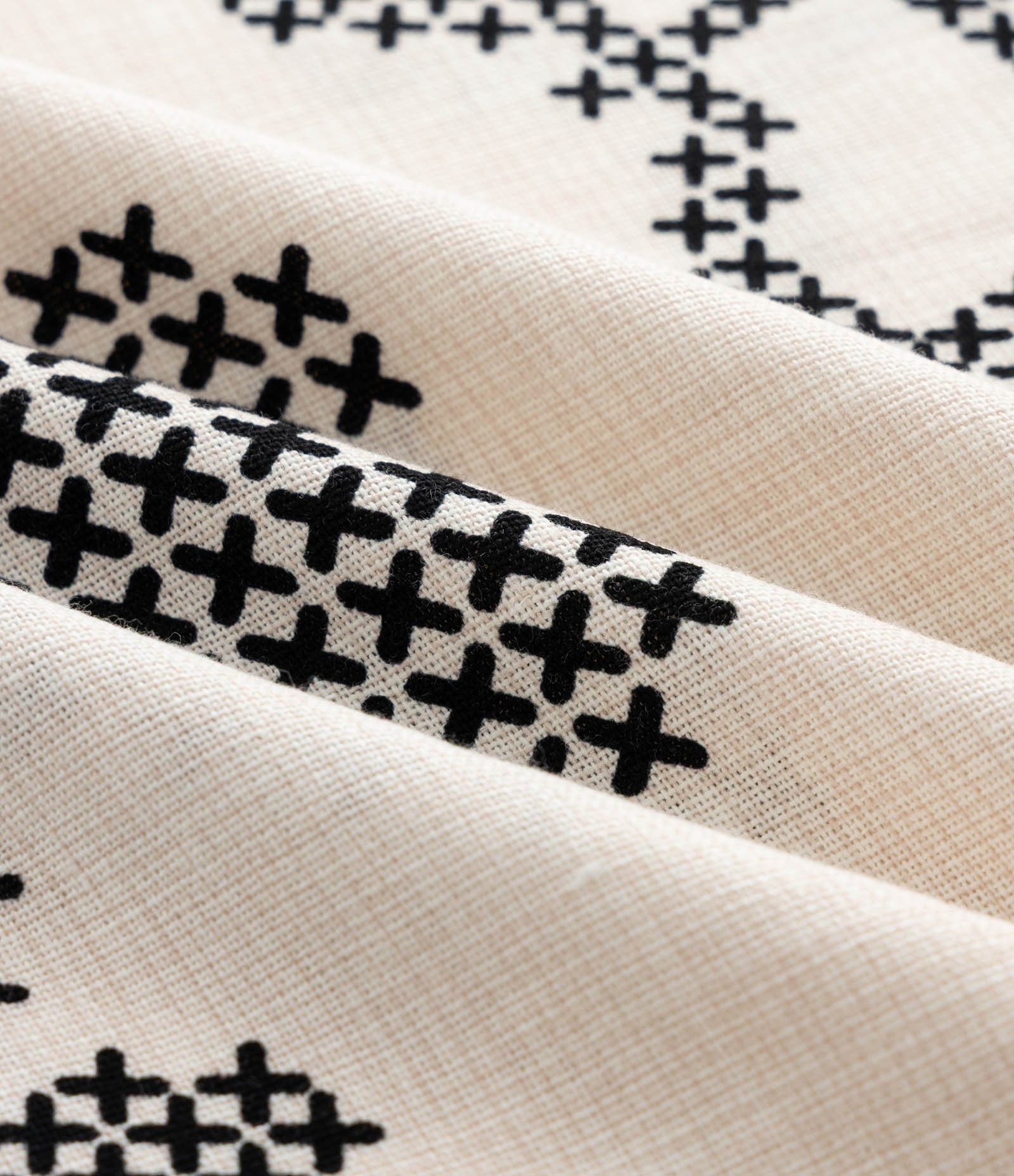 Vestido Infantil em Viscolinho com Estampa Ponto Cruz – Tam 5 a 14 Anos Off White 3