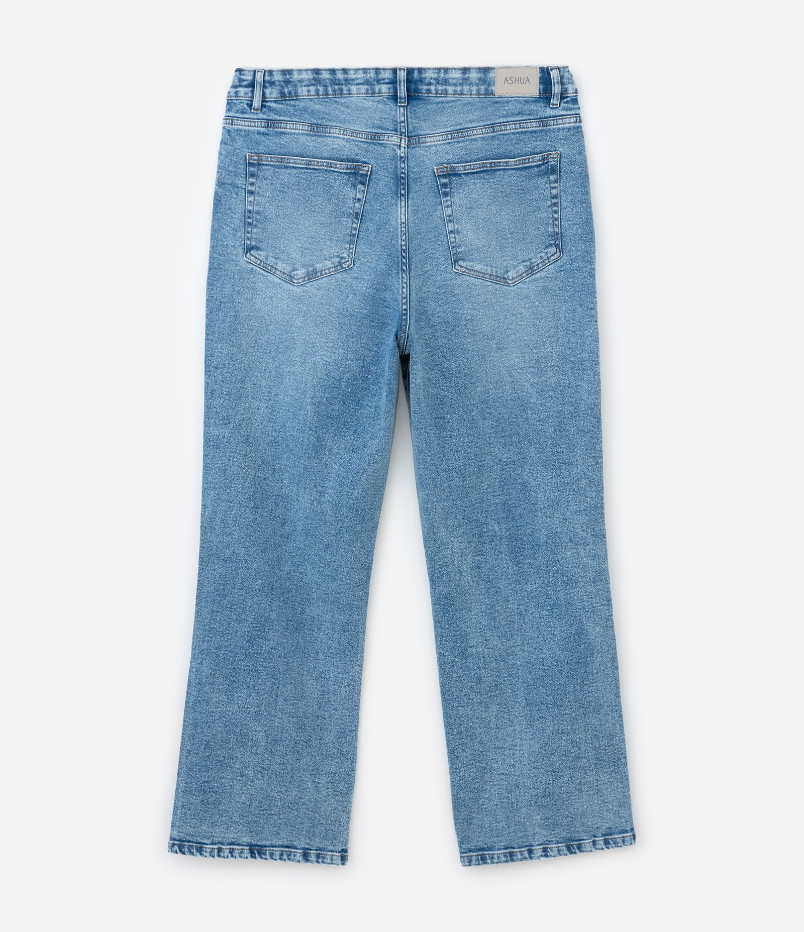 Calça Reta em Jeans com Elastano Curve & Plus Size Azul 6