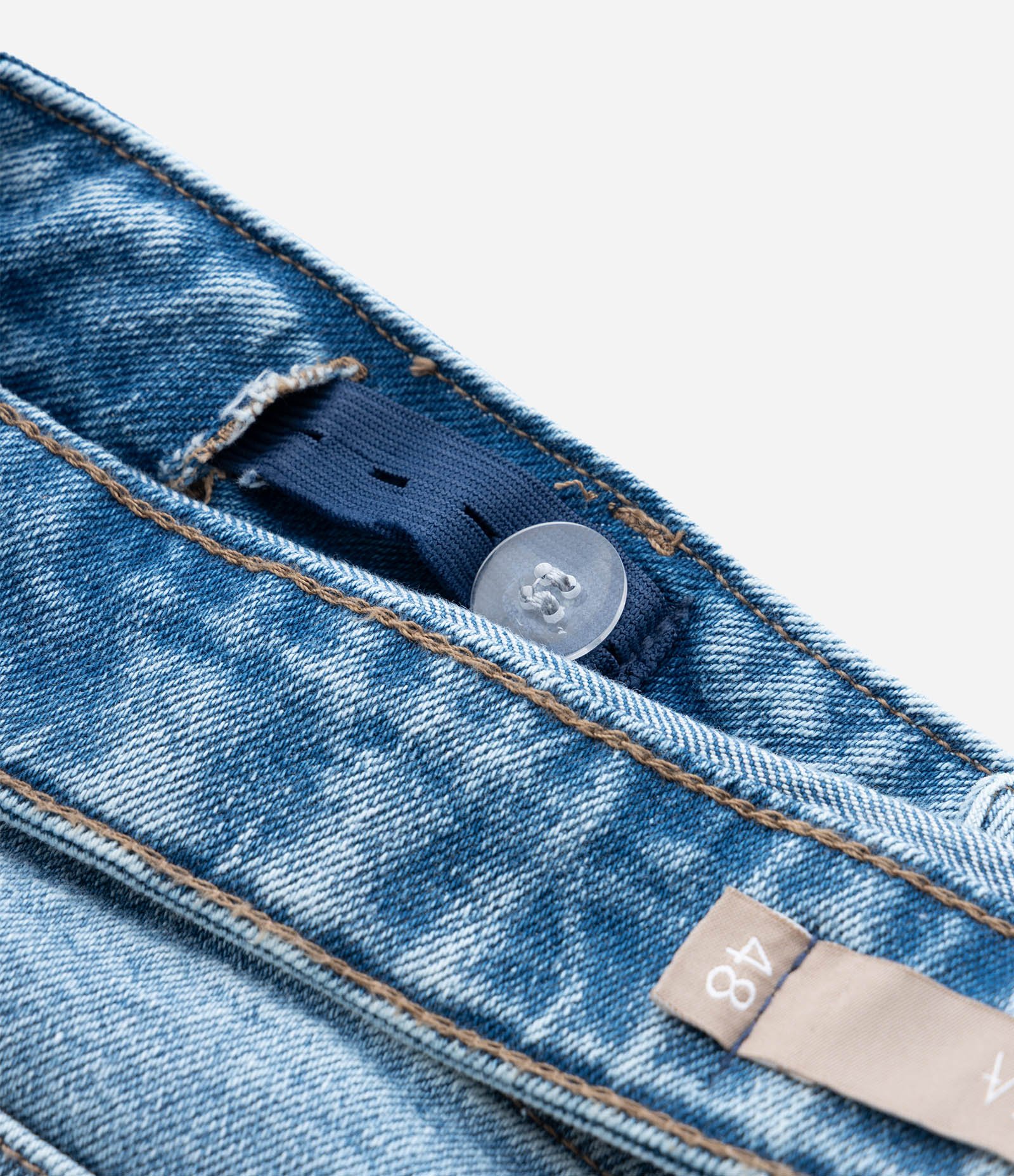 Calça Reta em Jeans com Elastano Curve & Plus Size Azul 9