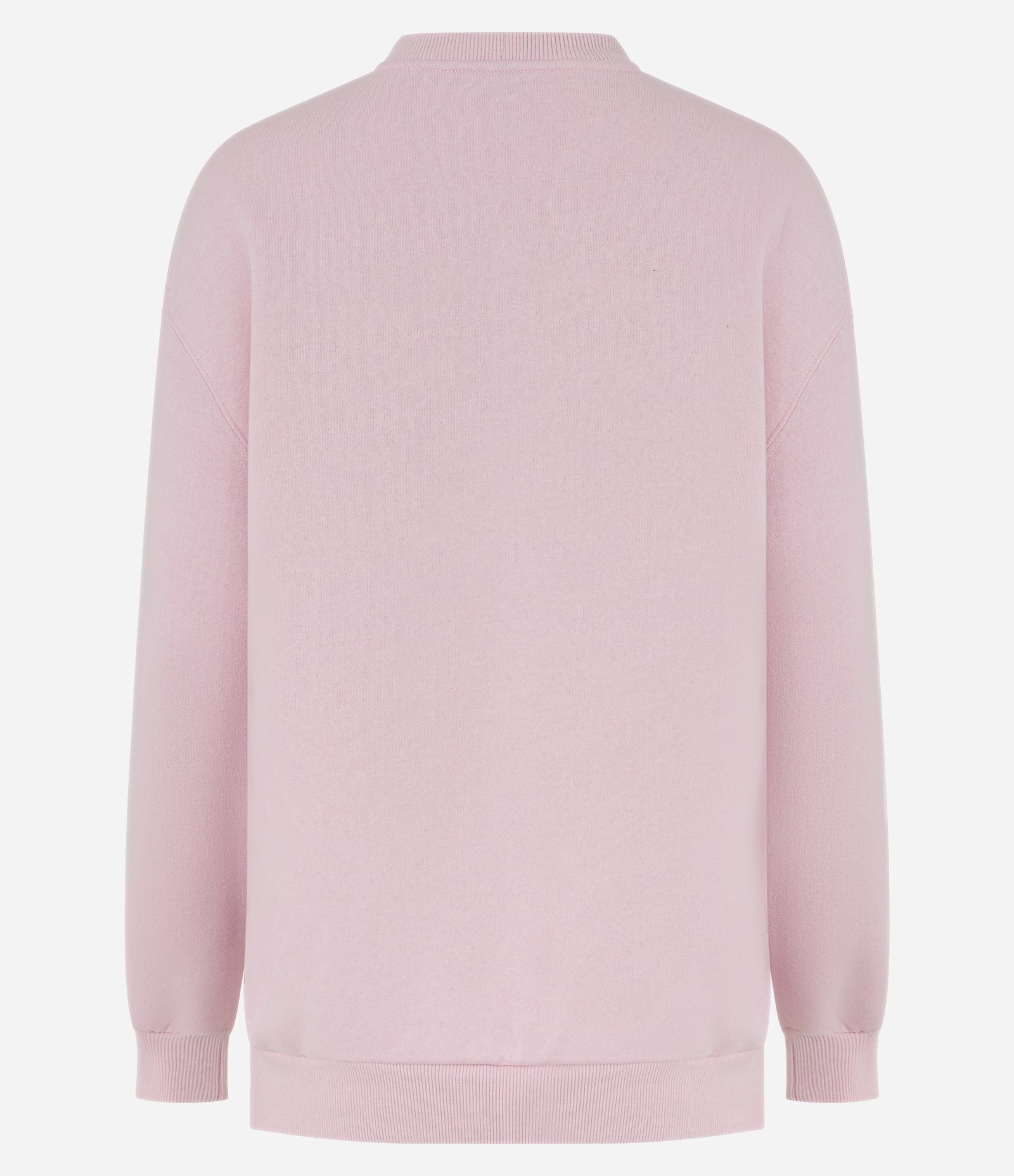 Blusão Moletom com Gola Redonda e Estampa Central Rosa 5