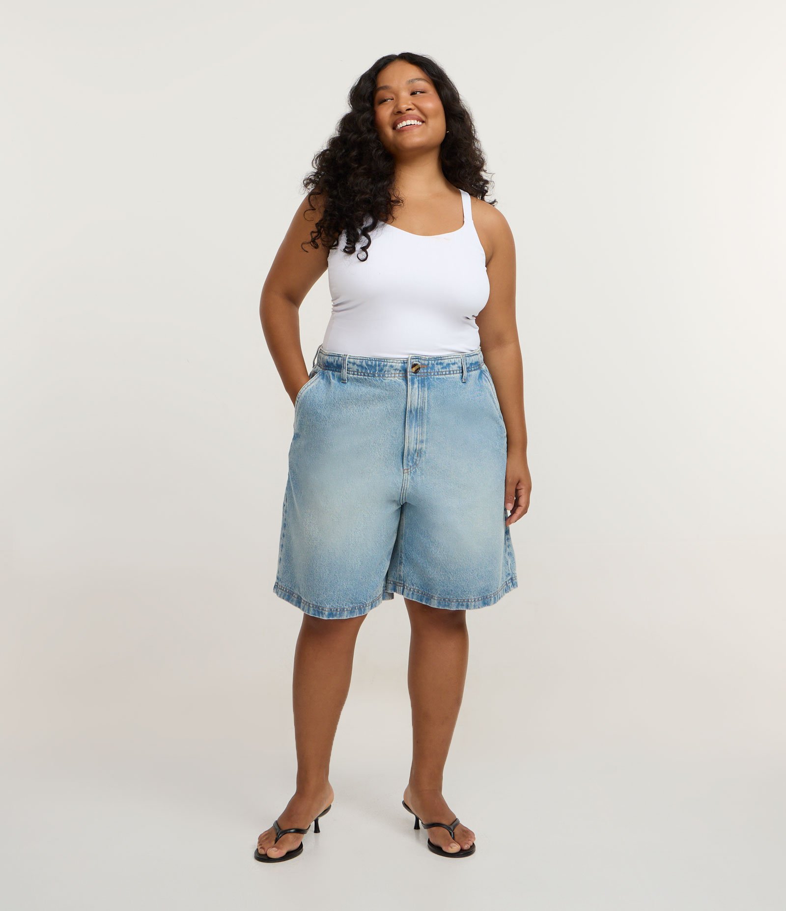 Bermuda Jorts em Jeans Curve & Plus Size Azul 1