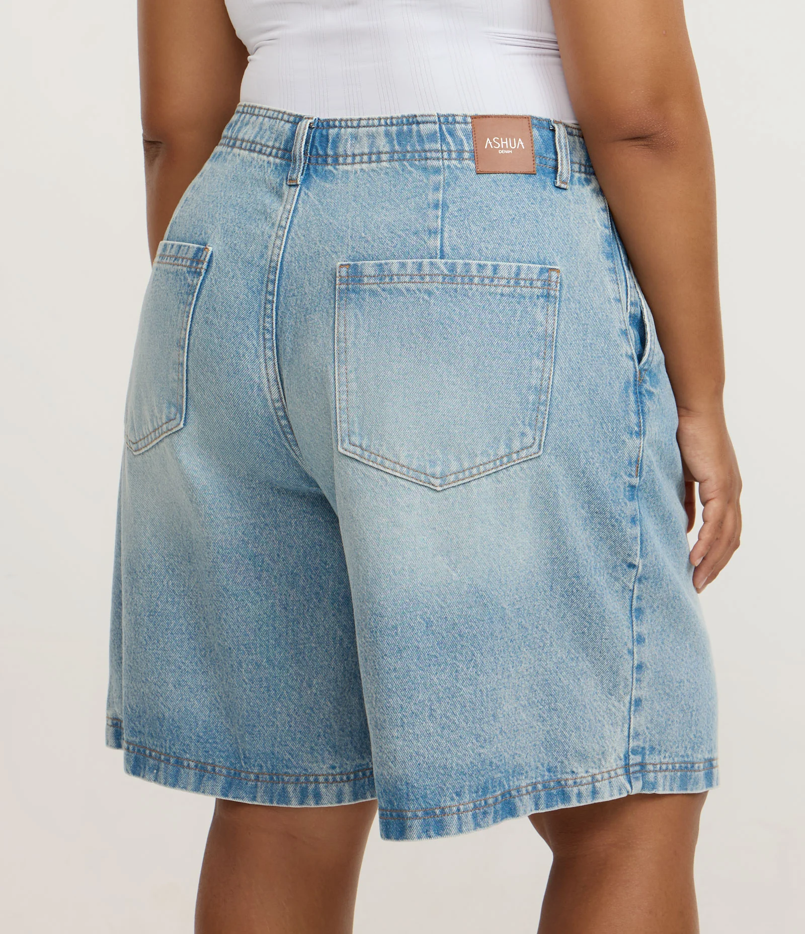 Bermuda Jorts em Jeans Curve & Plus Size Azul 4