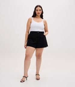 Short Boyfriend em Sarja com Abertura Lateral Curve & Plus Size
