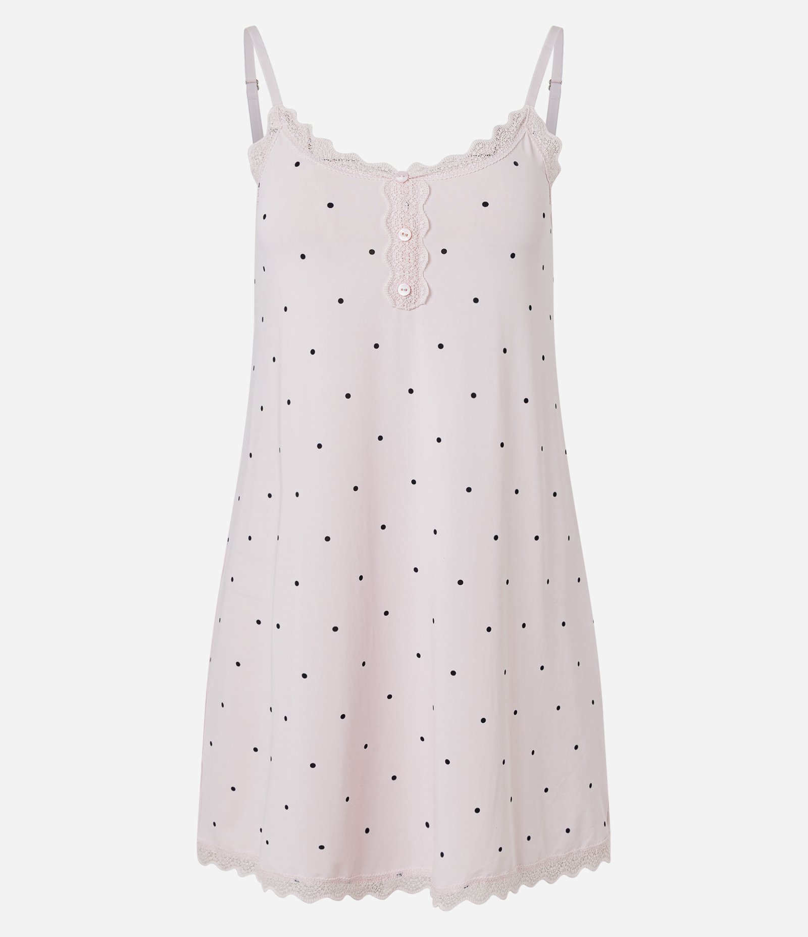 Camisola de Alcinha com Estampa Poá e Rendinha Lilás 4