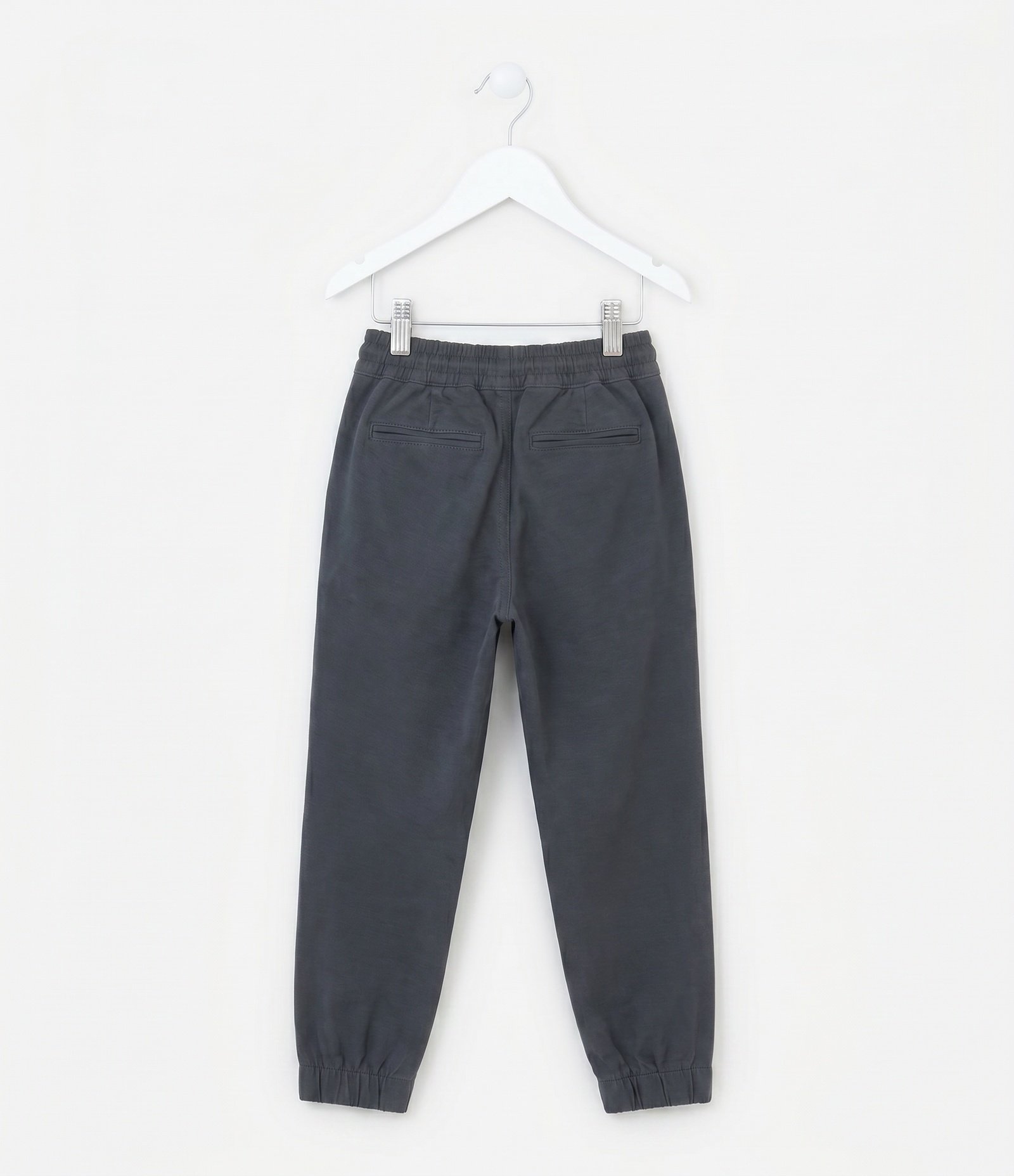 Calça Jogger Infantil em Sarja - Tam 5 a 14 anos Cinza 2