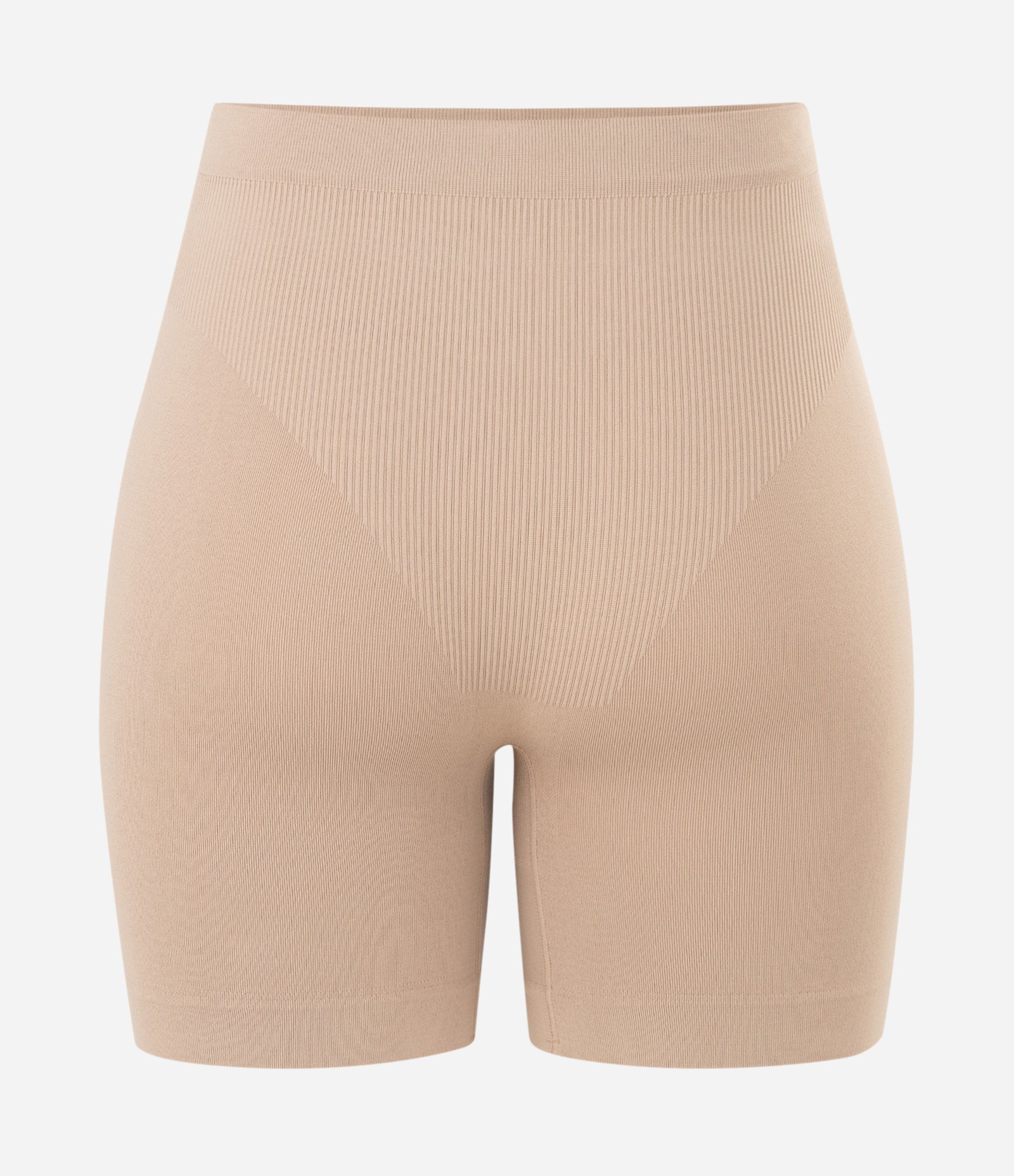 Bermuda Modeladora Seamless em Poliamida com Cintura Alta Bege 5