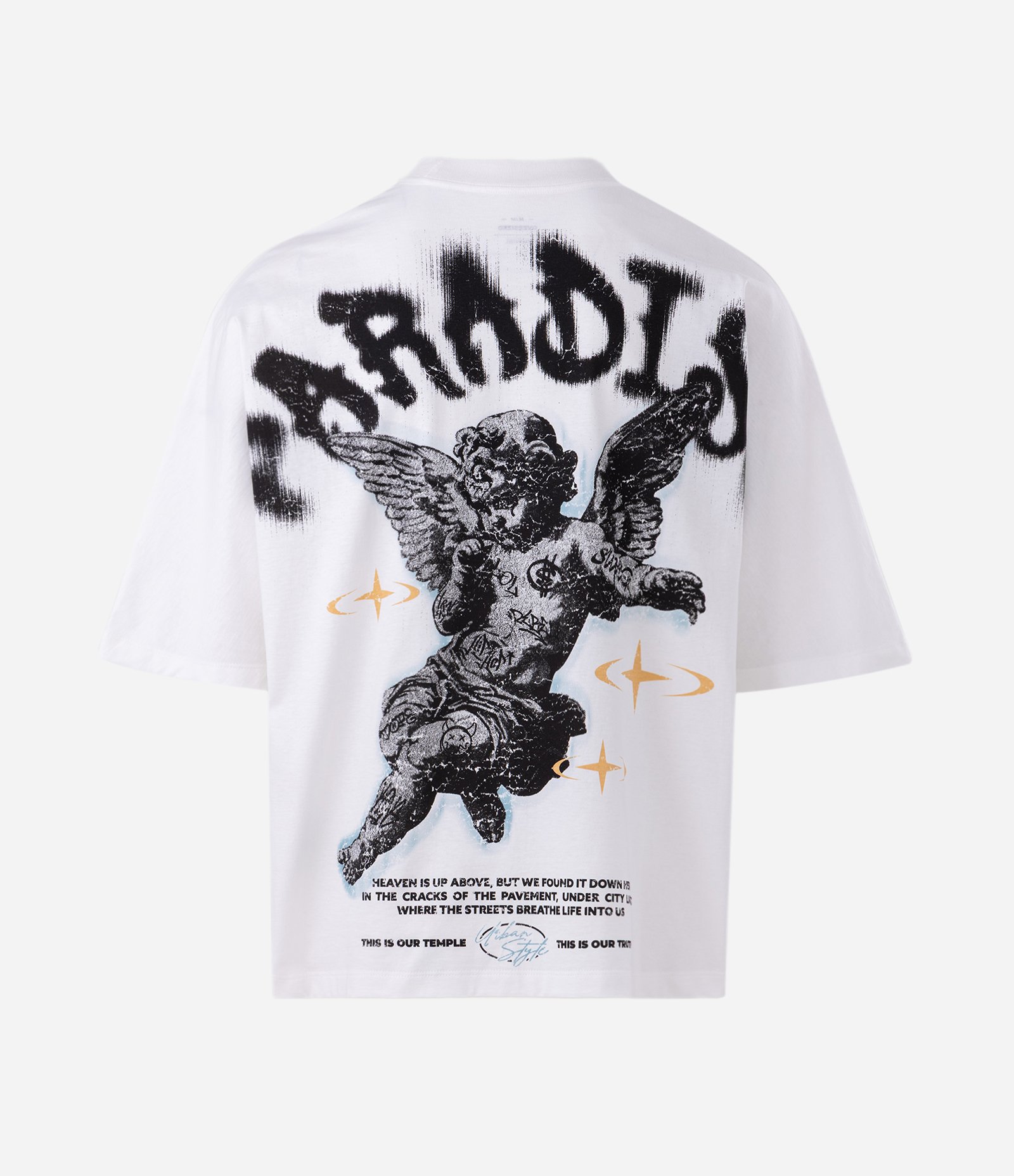 Camiseta Oversized em Algodão com Estampa Anjo Paradise Off White 2