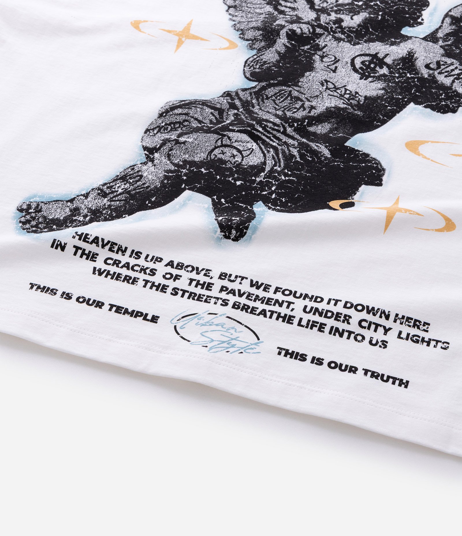 Camiseta Oversized em Algodão com Estampa Anjo Paradise Off White 5