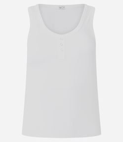 Blusa de Pijama em Ribana com Botões