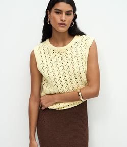 Colete Regular em Tricô Texturizado