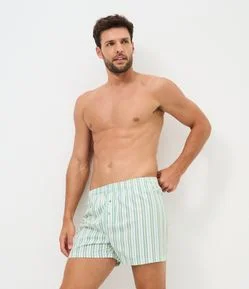 Cueca Samba Canção em Algodão com Estampa de Listras