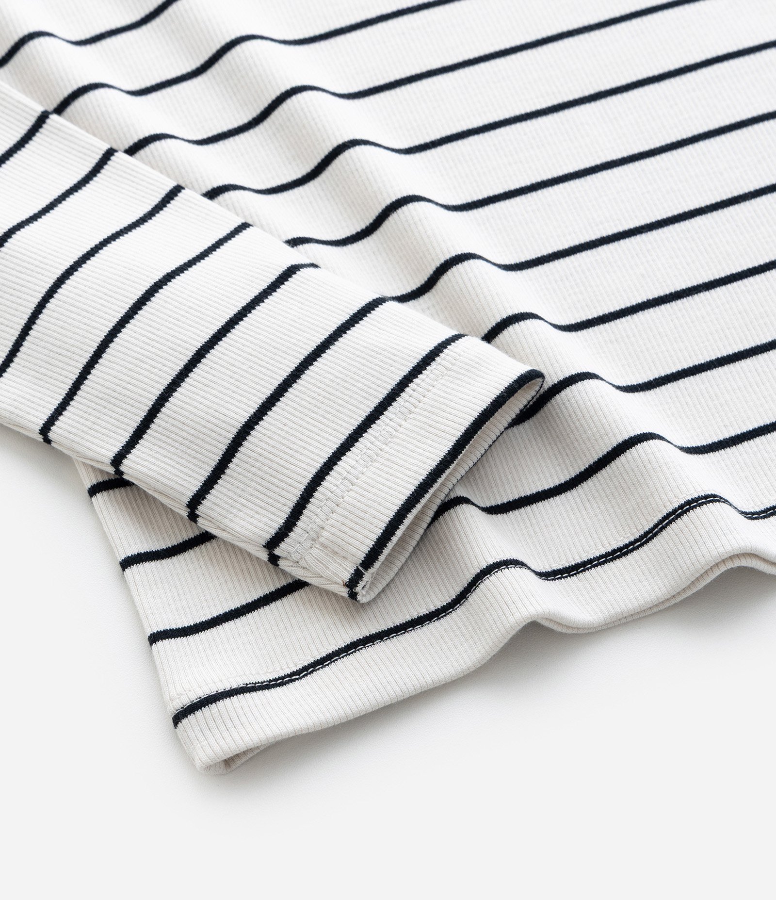 Camiseta Manga Longa Listrada com Babados - Tam 7 a 14 Anos Bege 4