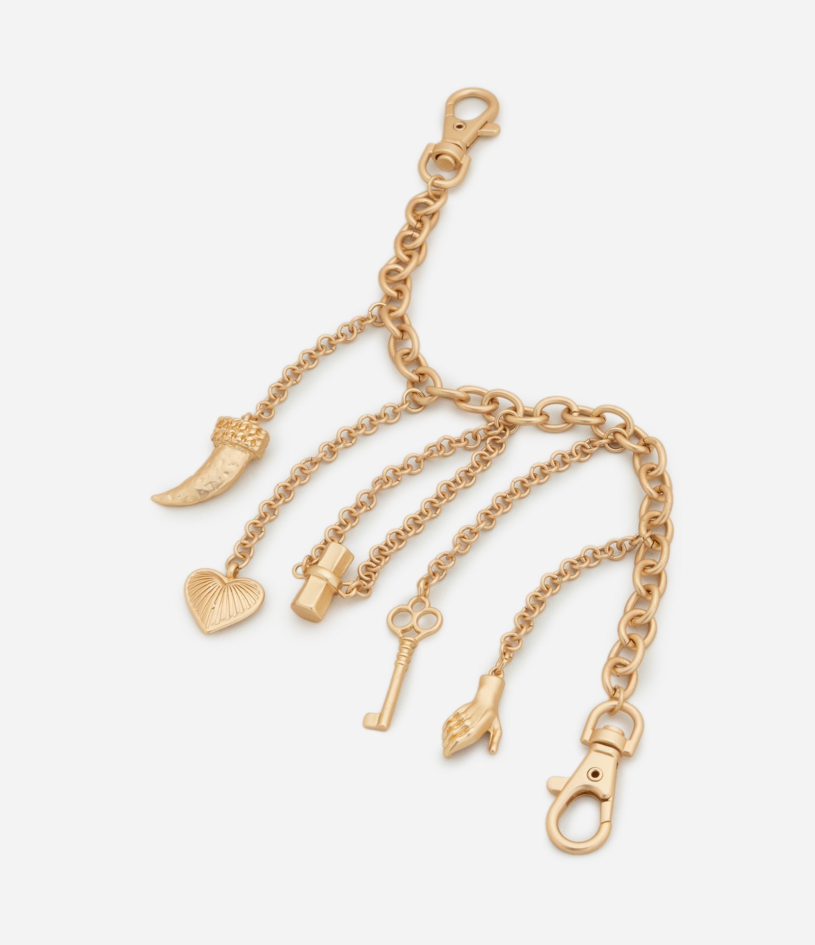 Chaveiro em Metal com Formato de Corrente Dourado 1