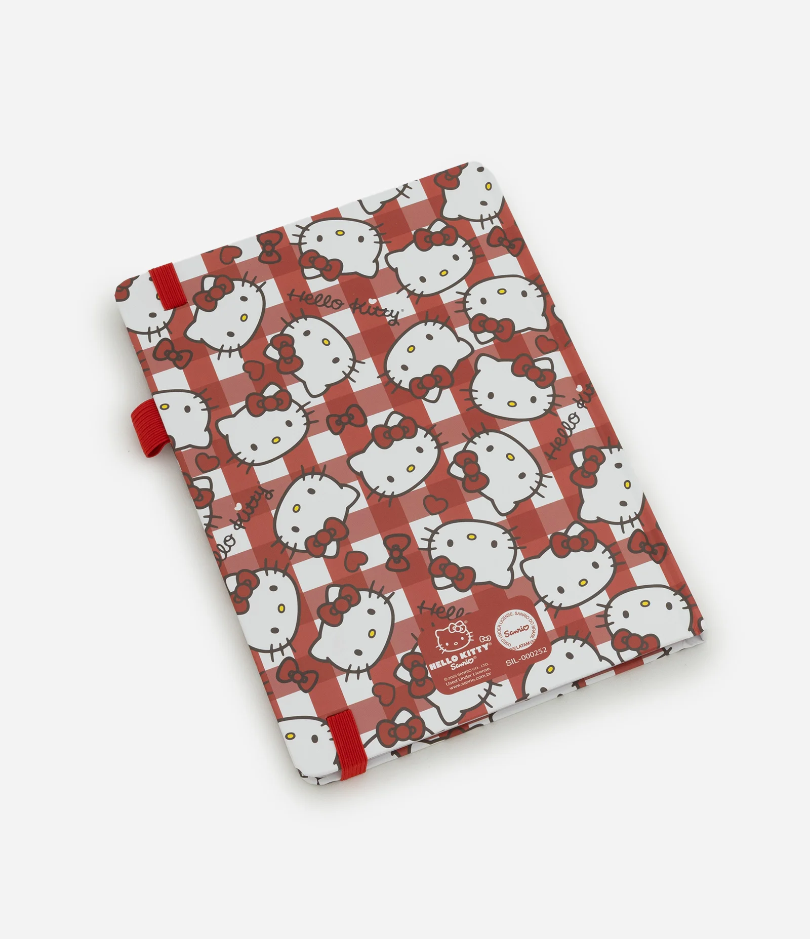 Caderno com Estampa Hello Kitty e Elástico Contrastante Vermelho 2