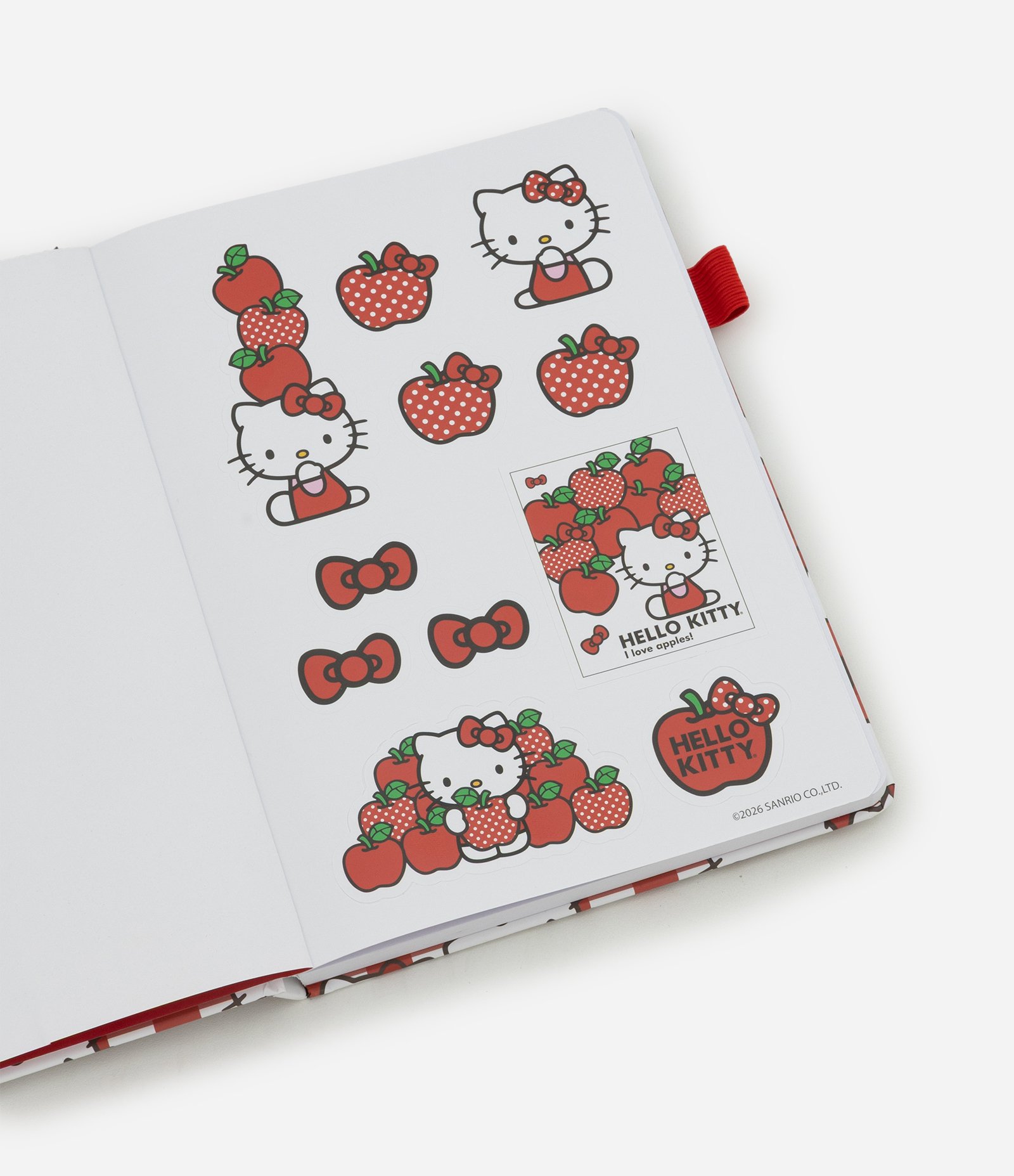 Caderno com Estampa Hello Kitty e Elástico Contrastante Vermelho 3