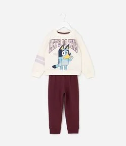 Conjunto Infantil com Casaco Estampa Bluey e Calça Jogger – Tam 1 a 5/6 Anos