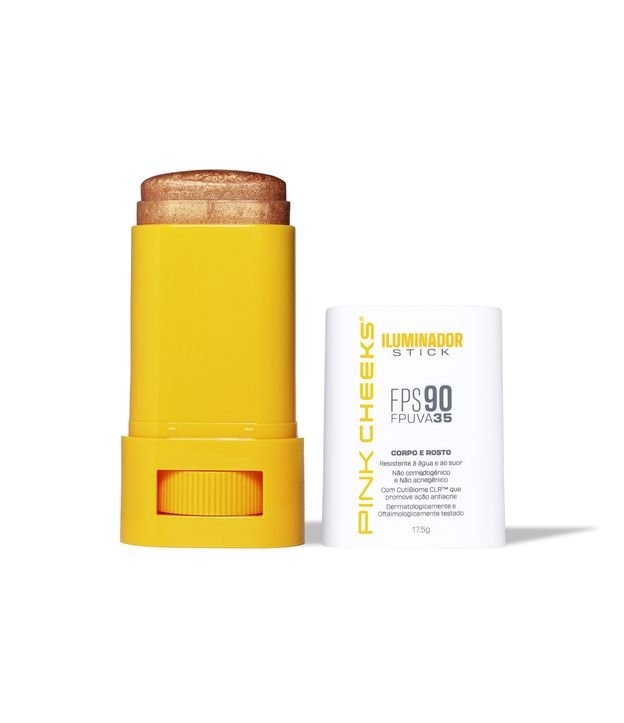 Protetor Solar Facial e Corporal com Iluminador Multifuncional Stick Pink Cheeks