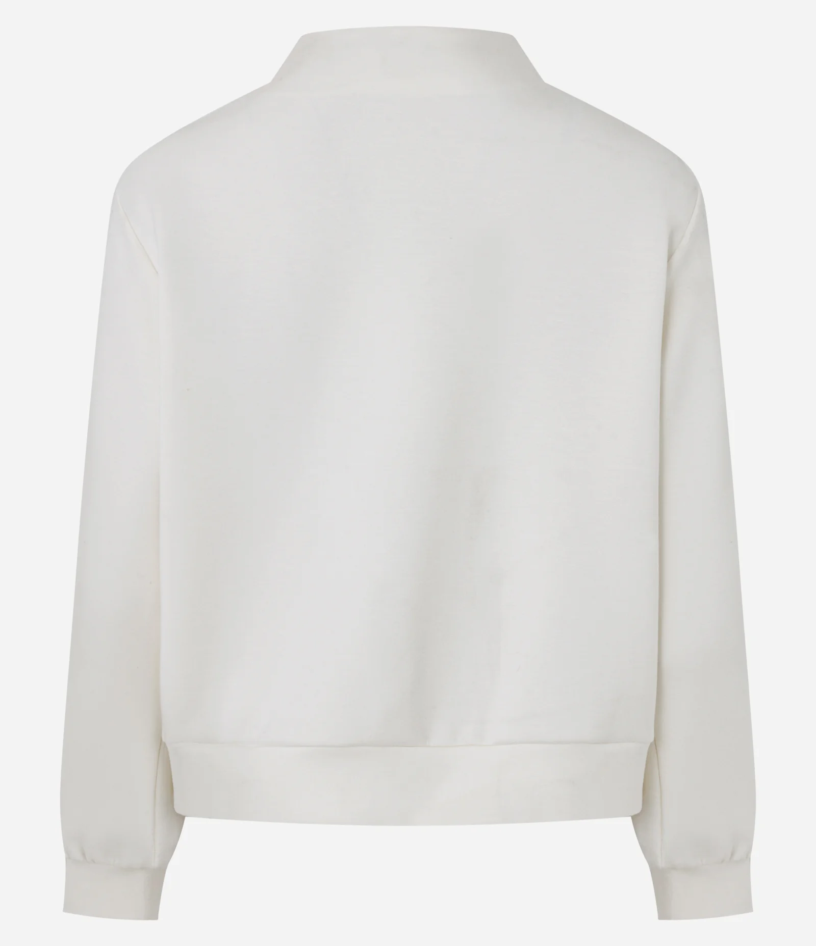 Blusão Moletom sem Felpa com Botões no Ombro Branco 3