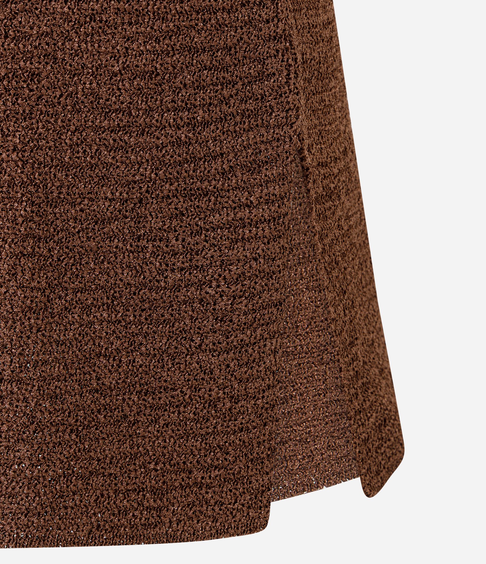 Blusa Alongada em Tricô com Fenda Lateral Marrom 7