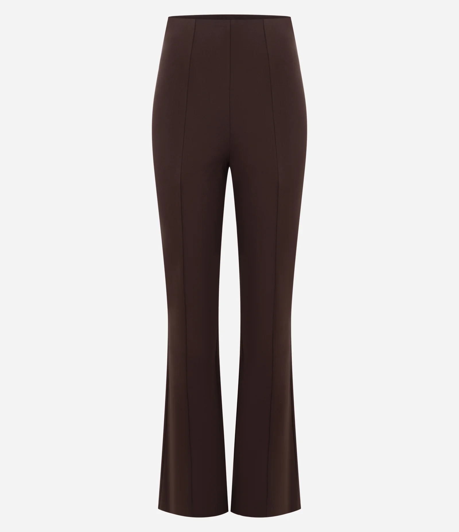 Calça Flare em Ponto Roma com Recortes Bordô 5