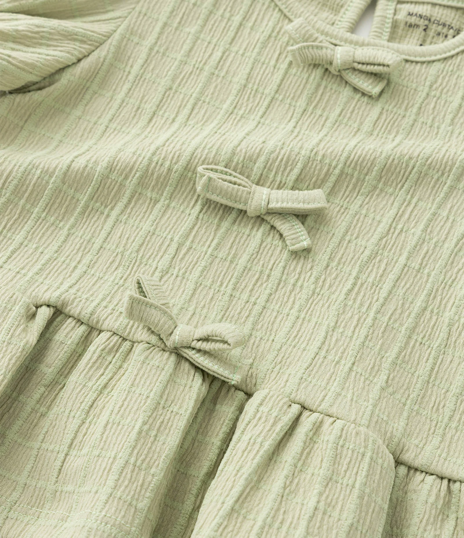 Conjunto Infantil Texturizado com Batinha e Short com Bolsos - Tam 1 A 6 Anos Verde Claro 9