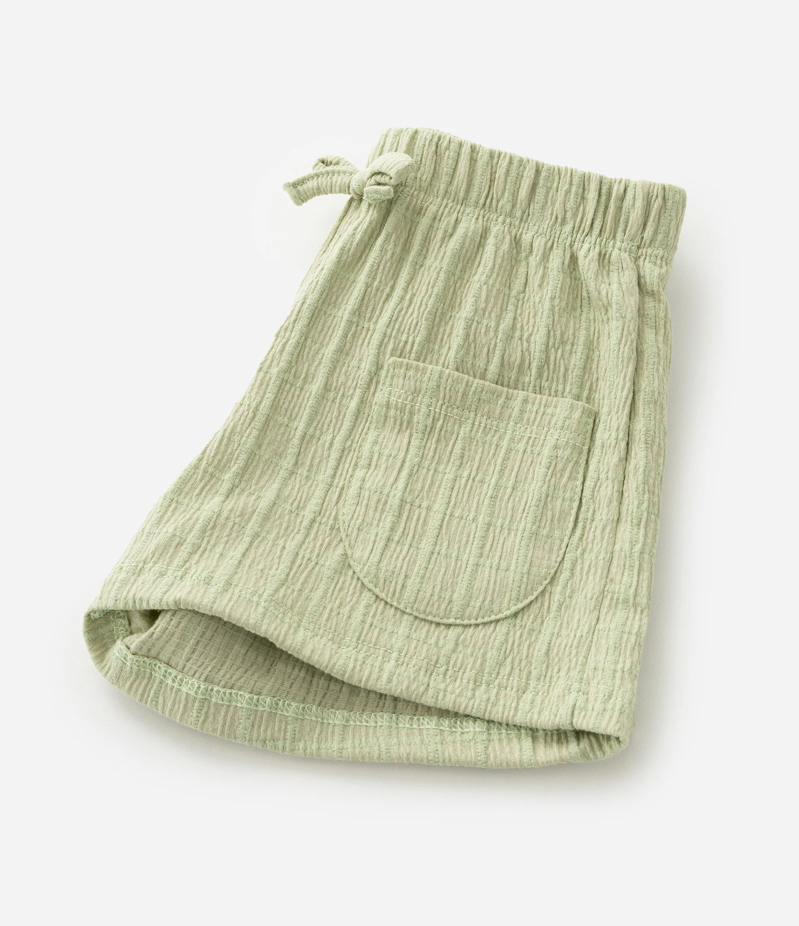 Conjunto Infantil Texturizado com Batinha e Short com Bolsos - Tam 1 A 6 Anos Verde Claro 10