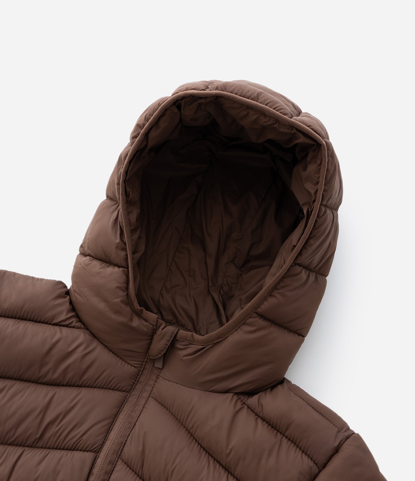 Jaqueta Ultraleve Infantil com Capuz - Tam 5 a 14 Anos Marrom 8