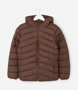 Jaqueta Ultraleve Infantil com Capuz - Tam 5 a 14 Anos