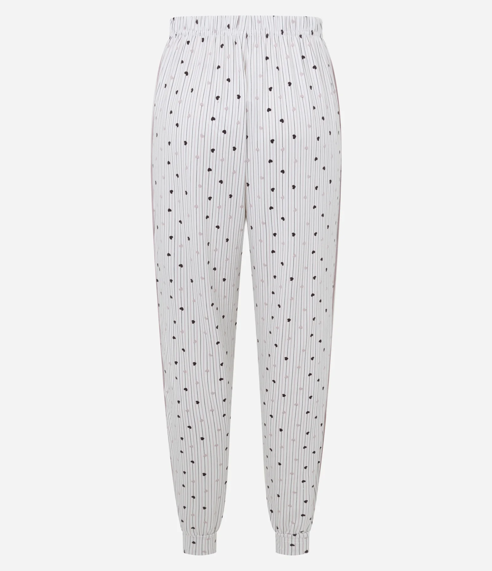 Calca de Pijama em Peach Touch com Estampa de Coração Branco 2