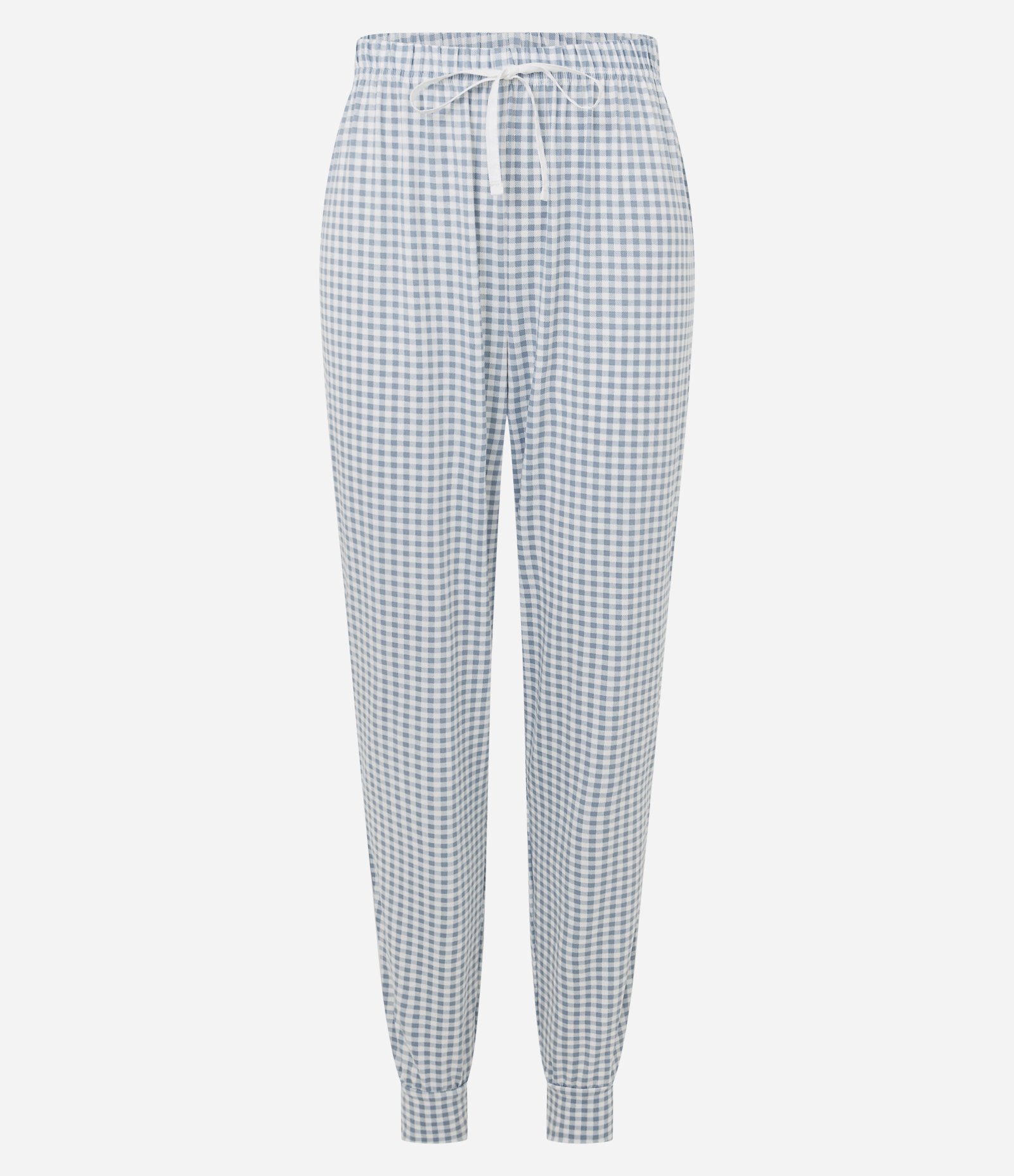 Calça de Pijama Jogger com Estampa Xadrez Azul 1