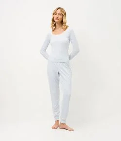 Calça de Pijama Jogger com Estampa Xadrez