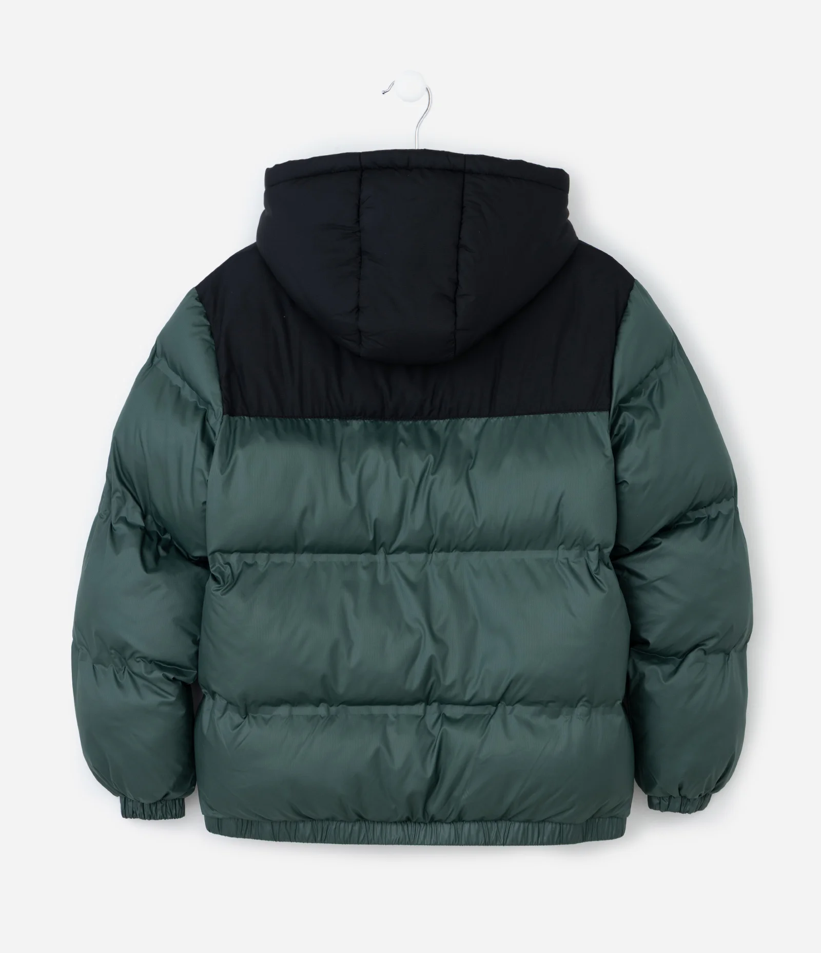 Jaqueta Infantil Puffer com Recorte Contrastante – Tam 5 a 14 Anos Verde Escuro 2