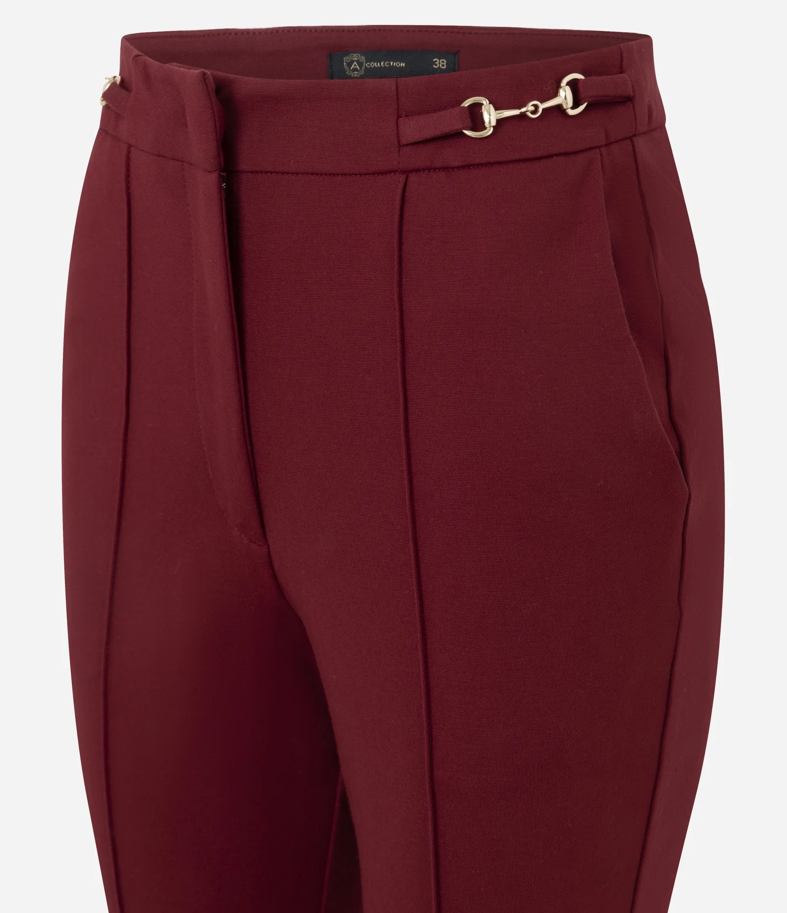 Calça Flare com Enfeite Metálico no Cós Vermelho 6