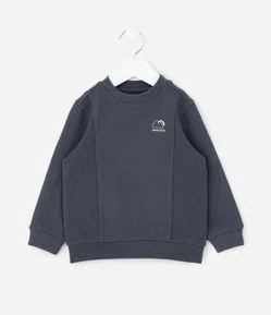 Casaco Infantil em Fleece Canelado com Recortes e Bordado – Tam 1 a 5/6 Anos