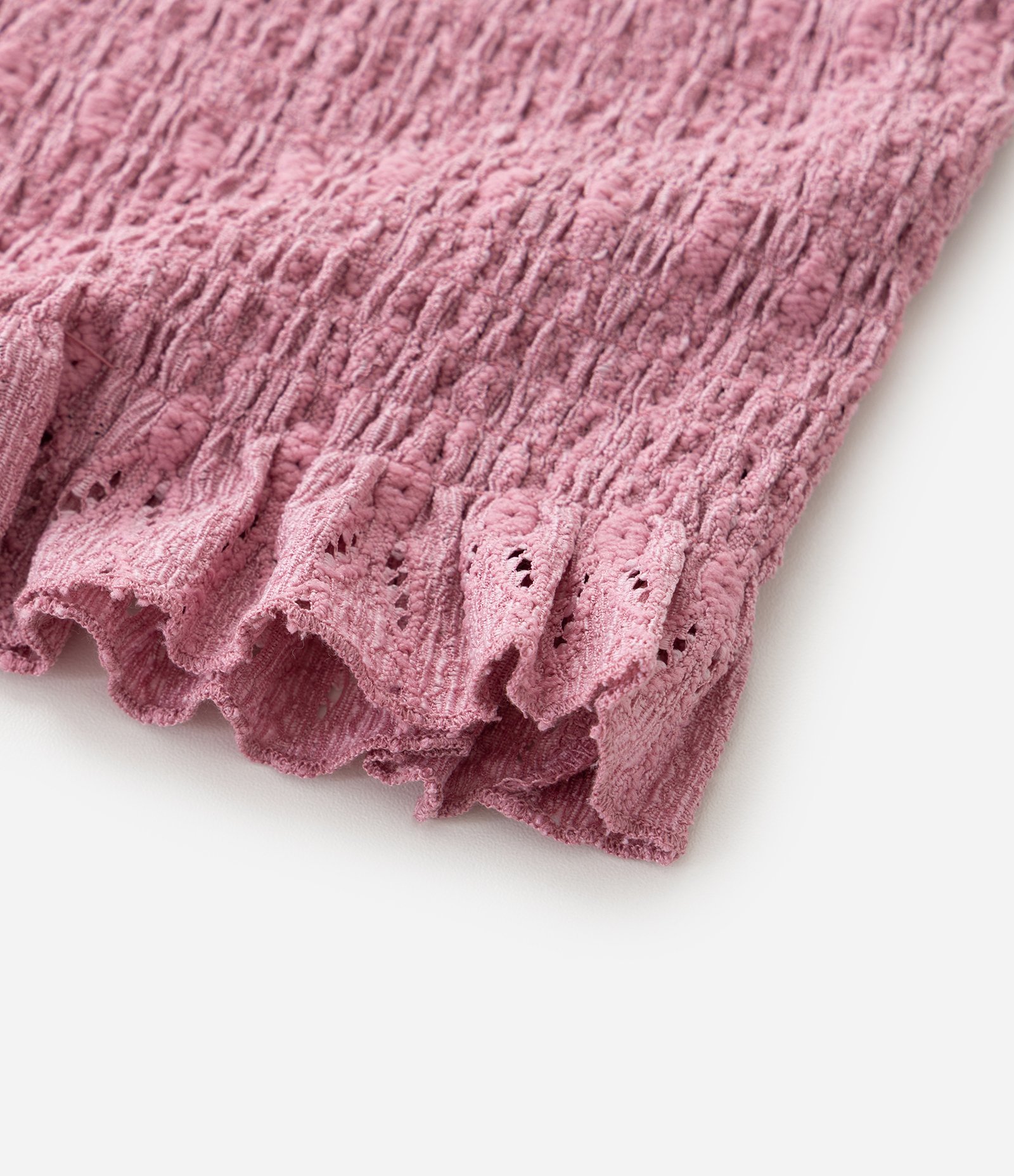 Blusa Infantil Cropped Texturizada com Babado – Tam 5 a 14 Anos Rosa 4