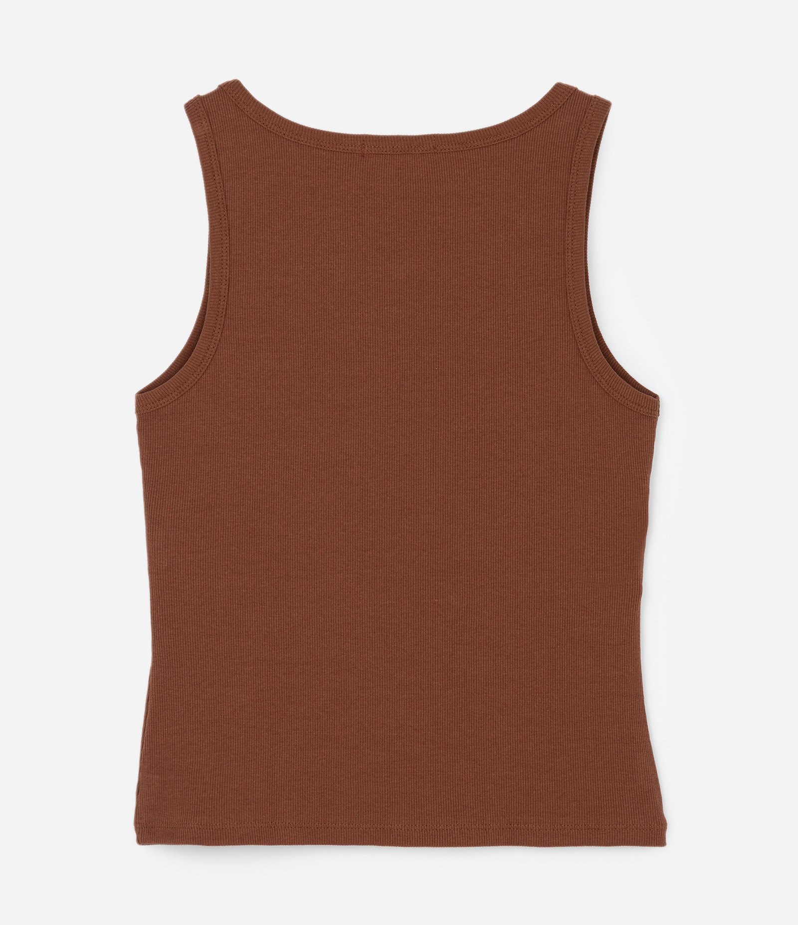 Regata em Ribana com Bordado Taça Curve & Plus Size Marrom 2