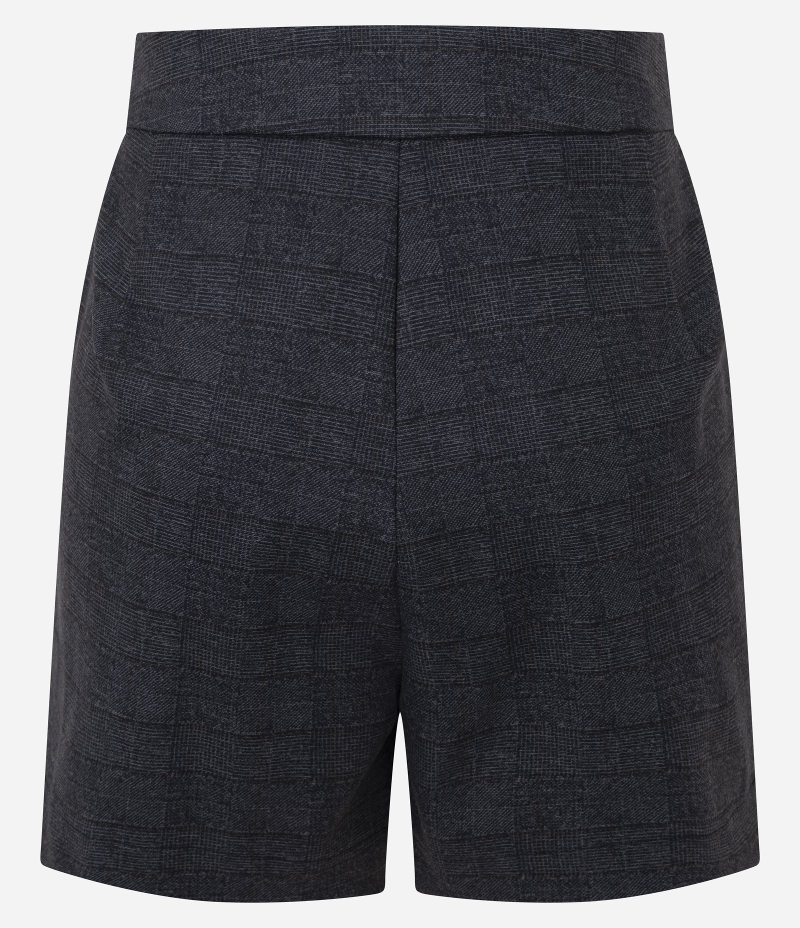Short Saia Curto em Ponto Roma com Estampa Xadrez Cinza 2