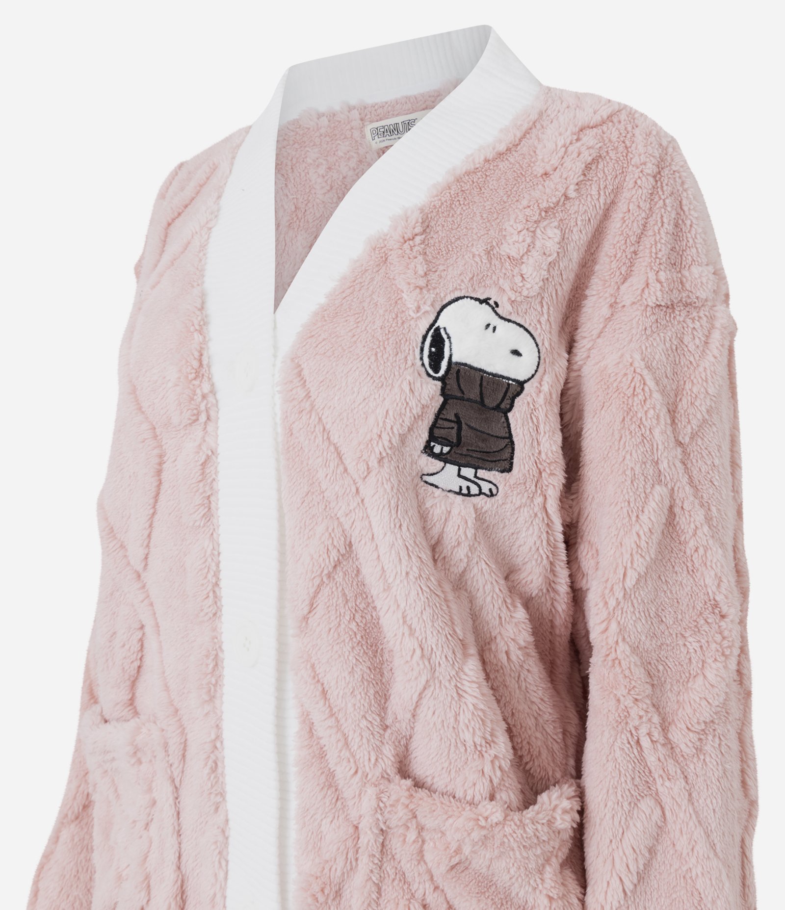 Pijama Longo em Fleece Snoopy Rosa 2