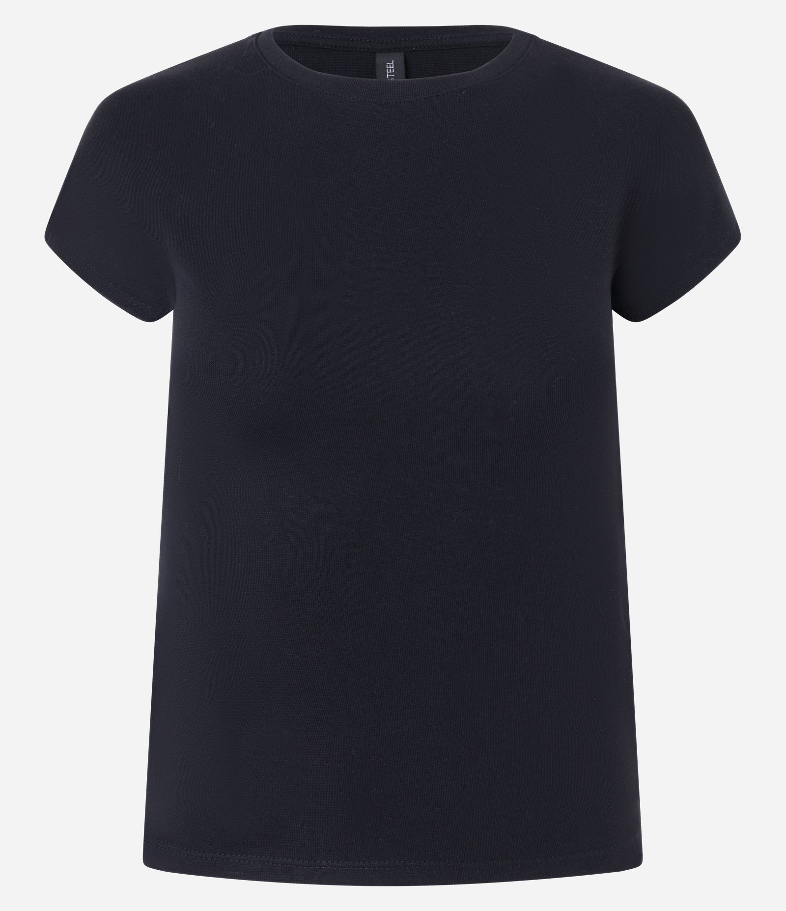 Blusa Básica em Ribana com Ombro Caído Preto 2