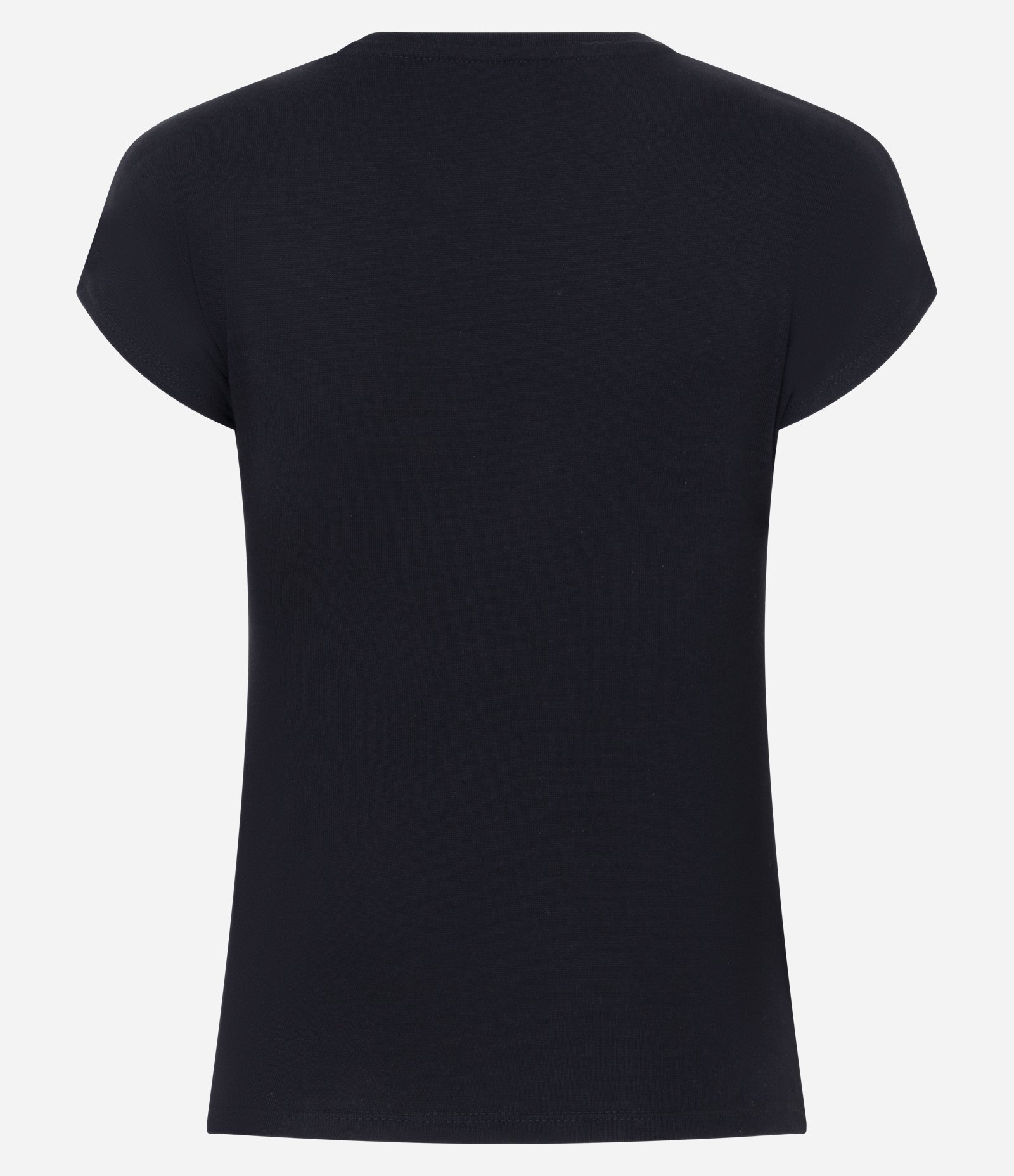 Blusa Básica em Ribana com Ombro Caído Preto 3