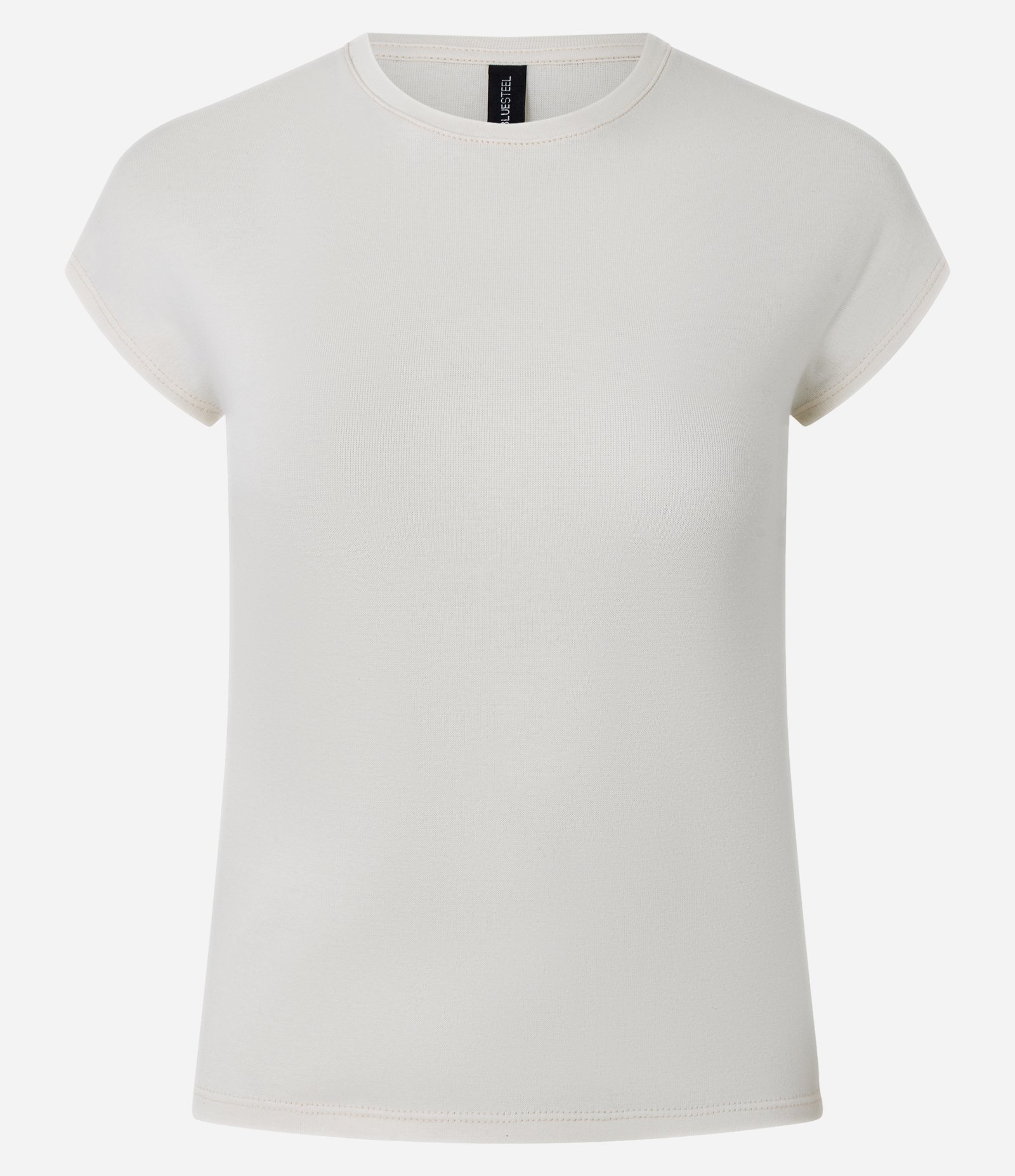 Blusa Básica em Ribana com Ombro Caído Branco 6