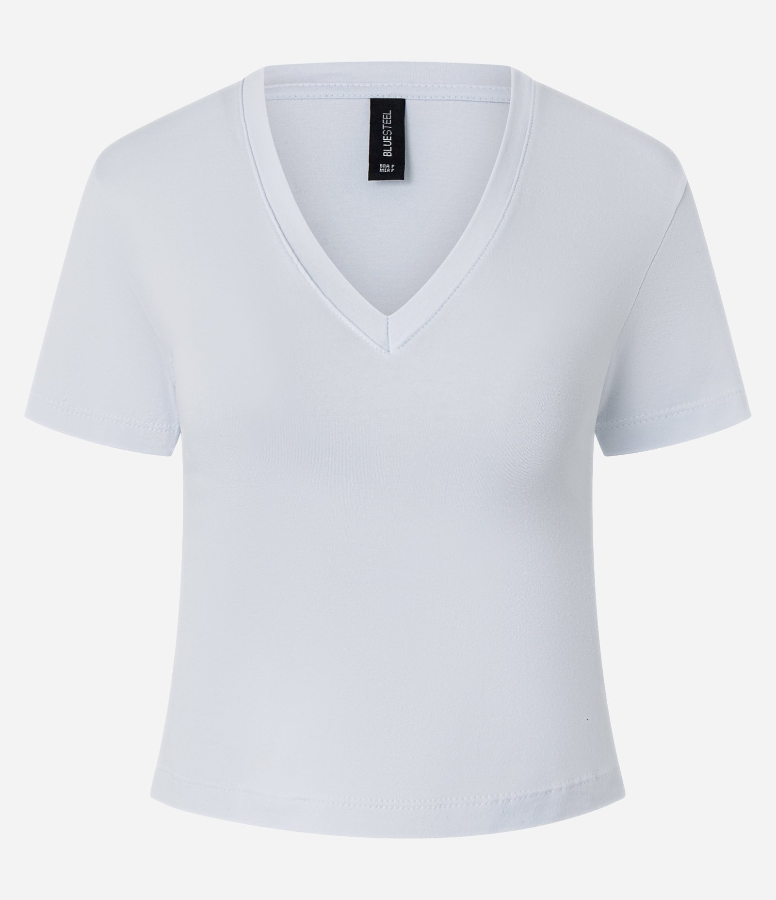 Blusa Regular em Cotton com Decote V Off White 5