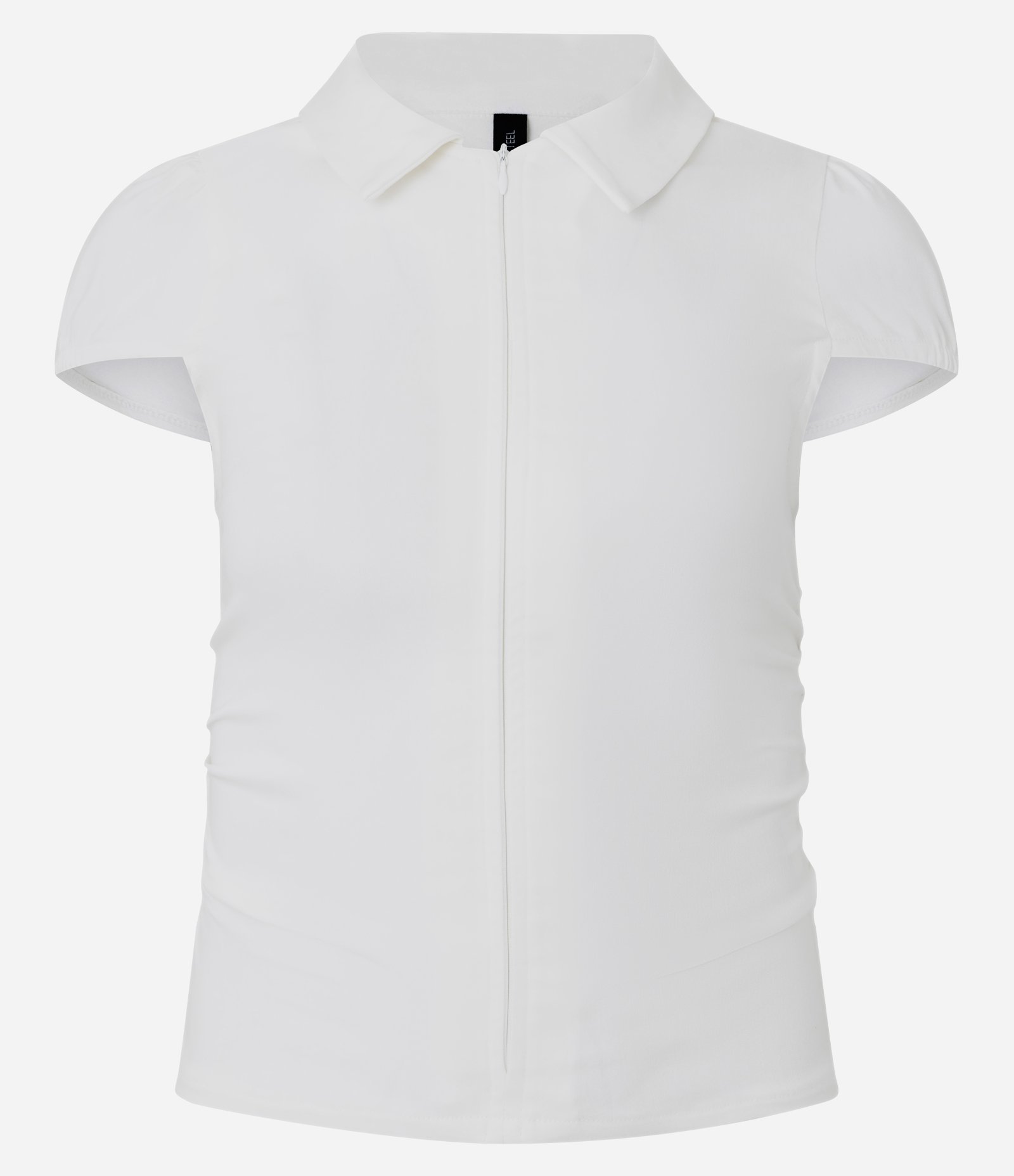 Blusa em Bengaline com Gola Polo e Zìper Snow White 4