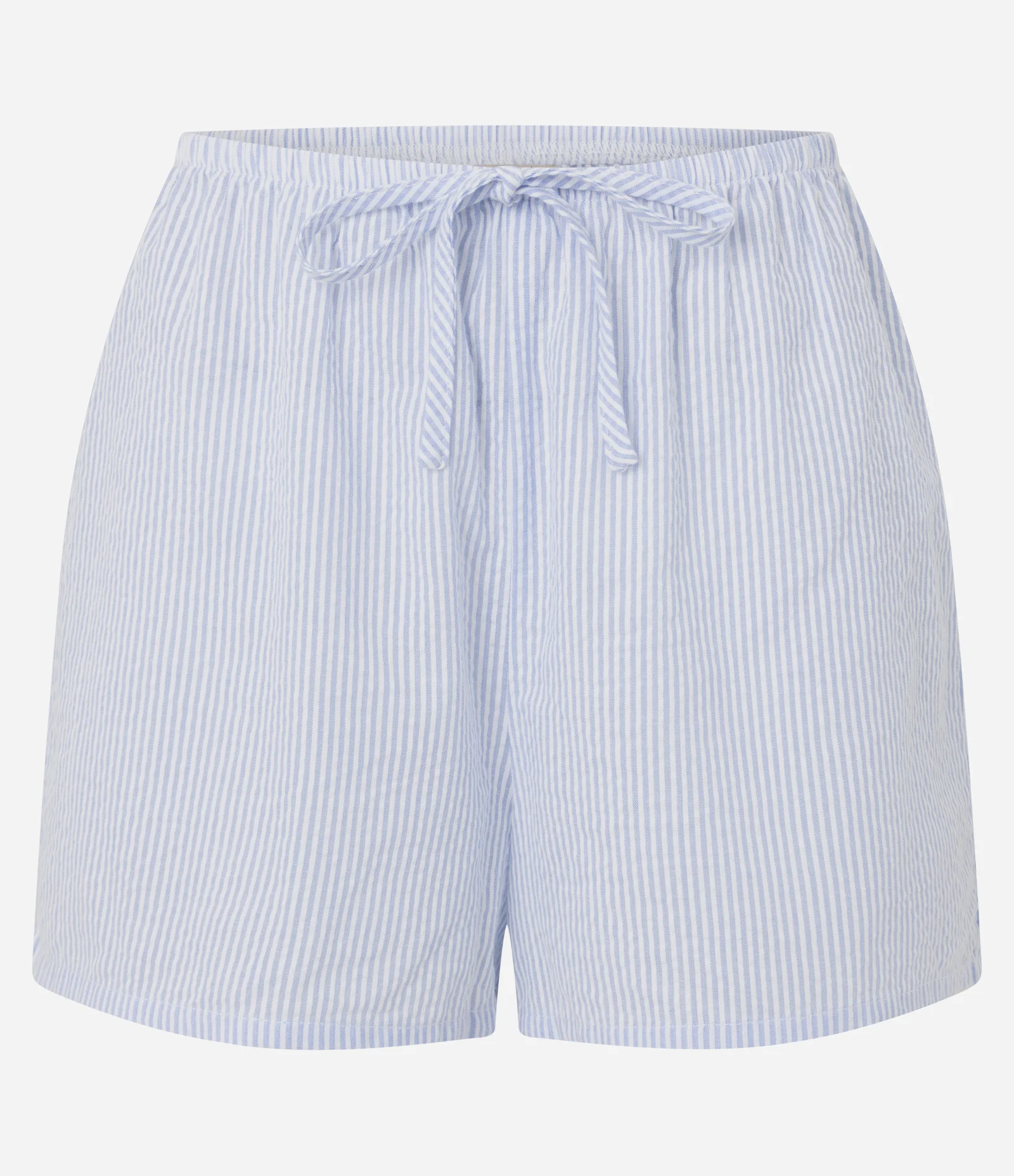 Short de Pijama em Tricoline com Listras Fio Tinto Azul 1