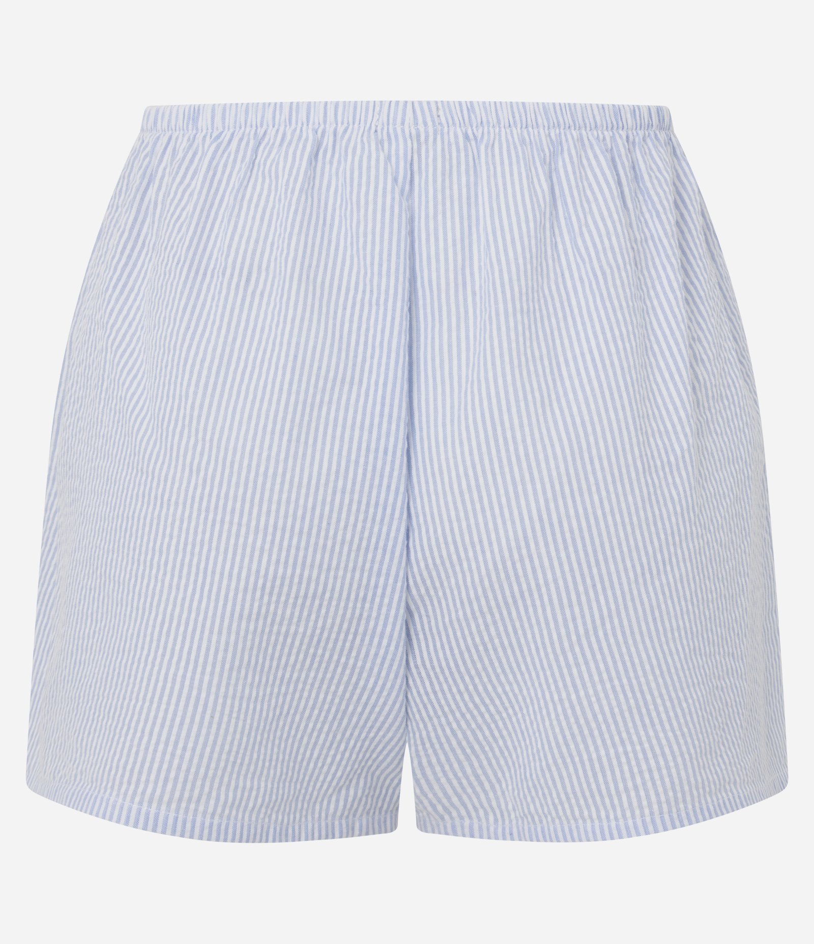 Short de Pijama em Tricoline com Listras Fio Tinto Azul 2