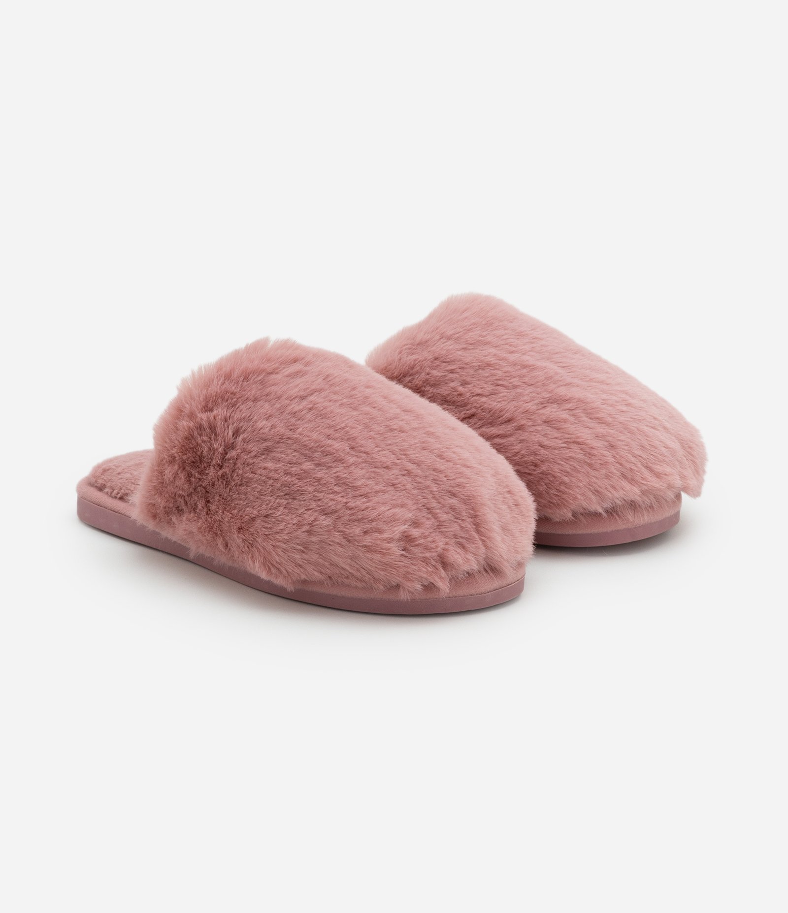 Pantufa Fechada Peluciada Rose 2