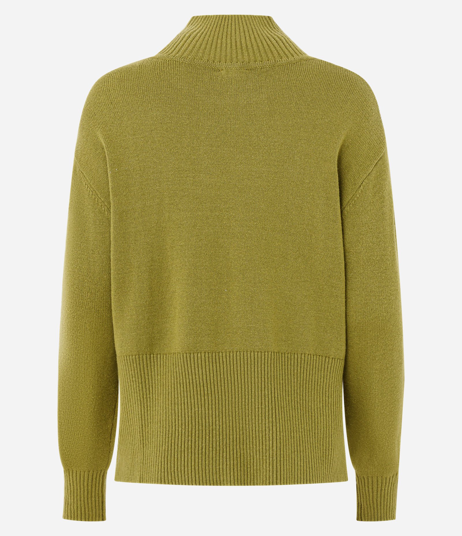 Blusa Alongada em Tricô com Gola Alta Verde 7