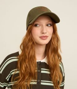 Boné Aba Curva em Sarja com Bordado Los Angeles 1996